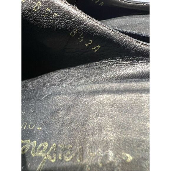 Salvatore Ferragamo Womens Slip On Square Toe Wedge Heel Mule Black Size 8.5 - Picture 8 of 8